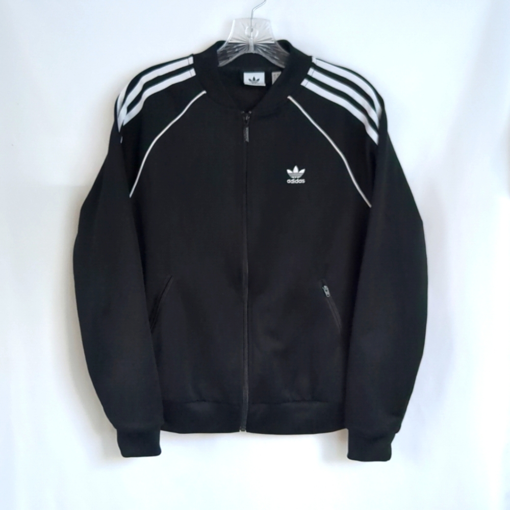 Adidas Girls Full Zip Bomber Style Jacket Long Sleeve Size 10